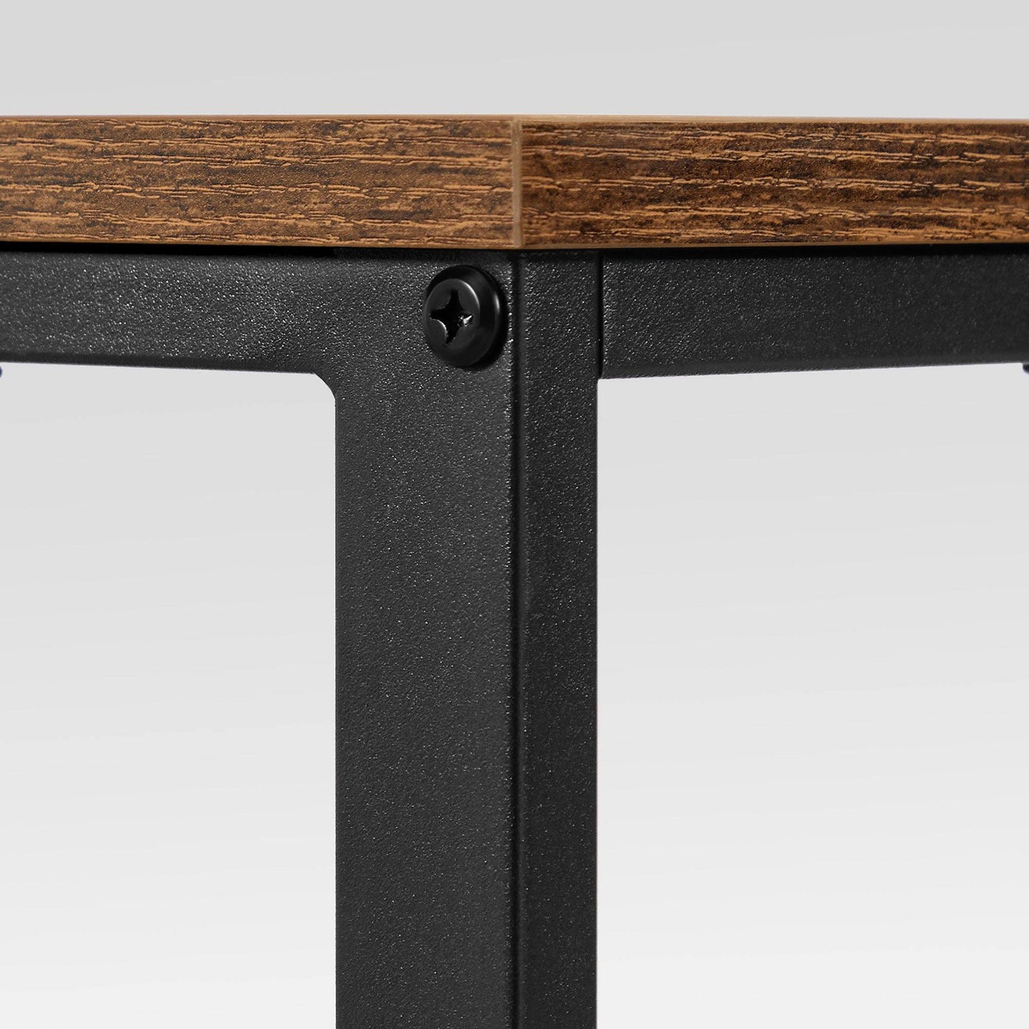 Industrial Small Computer Desk with 2 Shelves FredCo