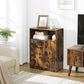Industrial Storage Floor Cabinet Rustic Brown 31" H FredCo