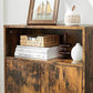 Industrial Storage Floor Cabinet Rustic Brown 31" H FredCo
