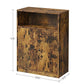 Industrial Storage Floor Cabinet Rustic Brown 31" H FredCo
