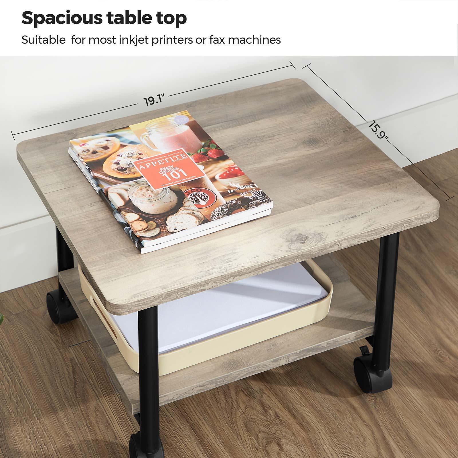 Industrial Under Desk Printer Stand Gray FredCo