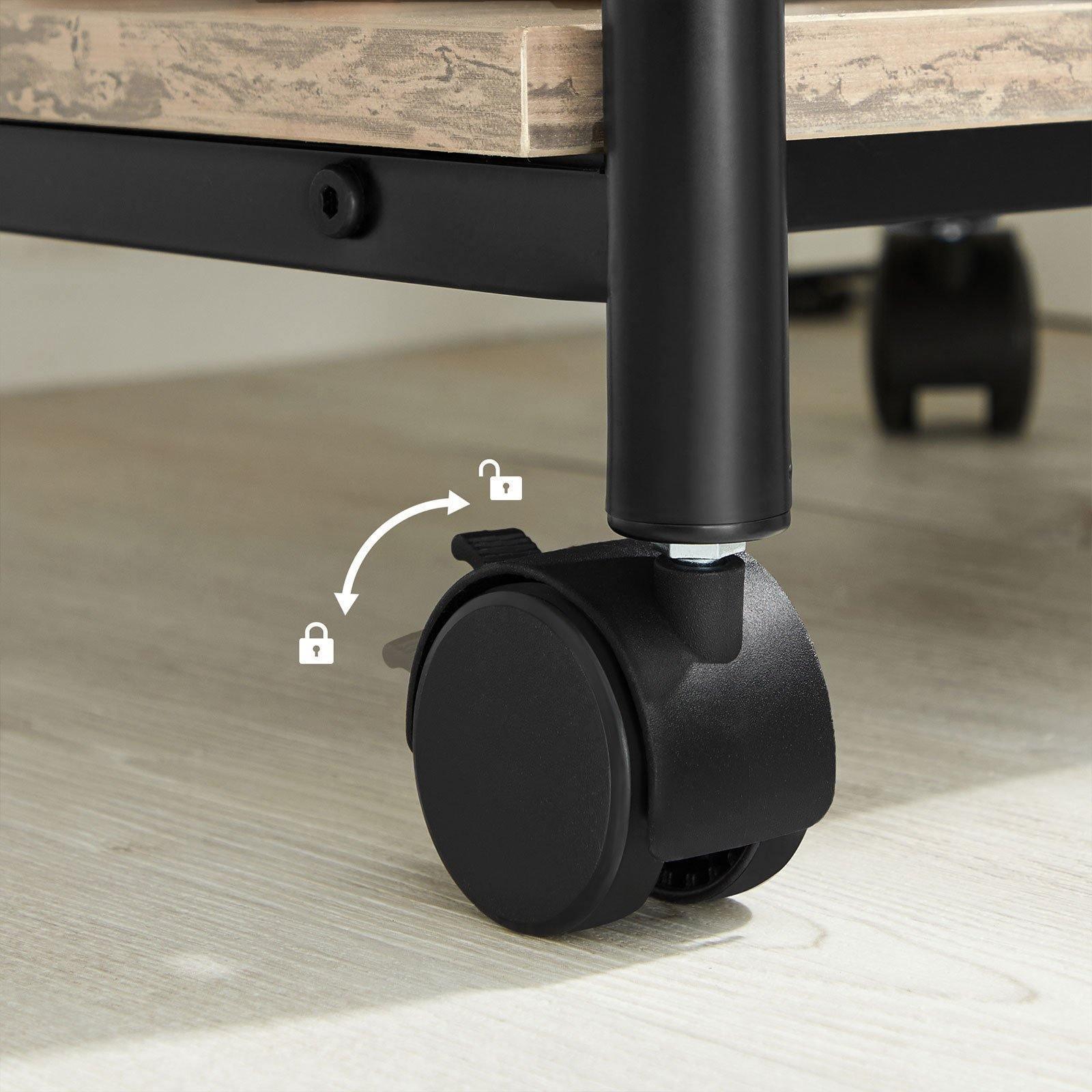 Industrial Under Desk Printer Stand Gray FredCo