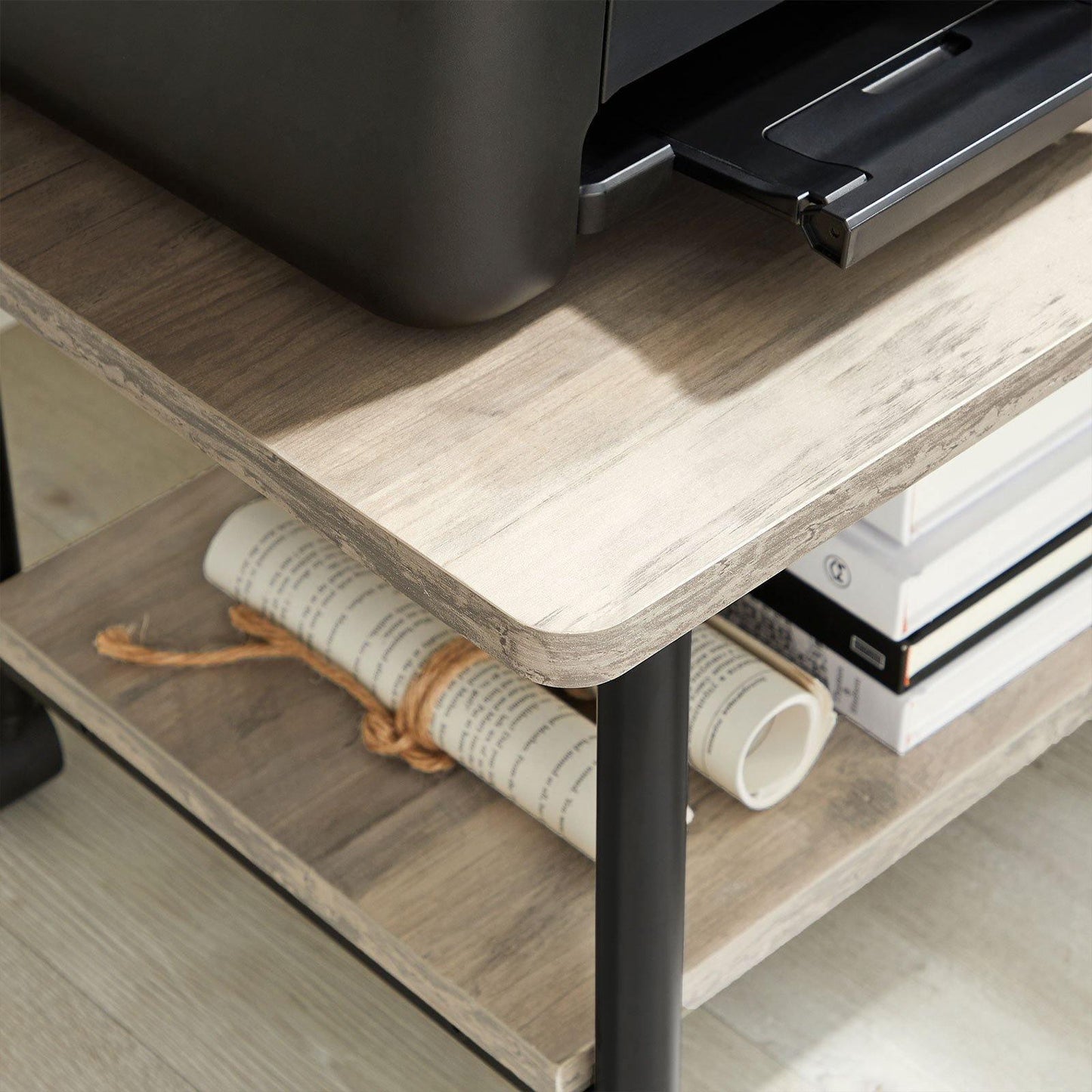 Industrial Under Desk Printer Stand Gray FredCo