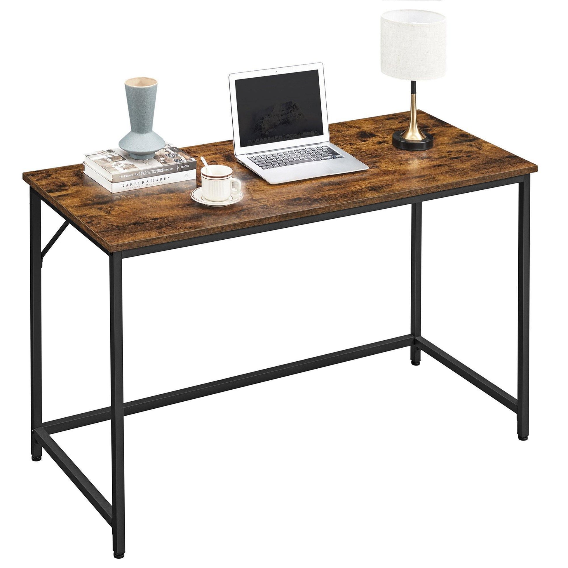 Industrial Writing Computer Desk with Metal Frame FredCo