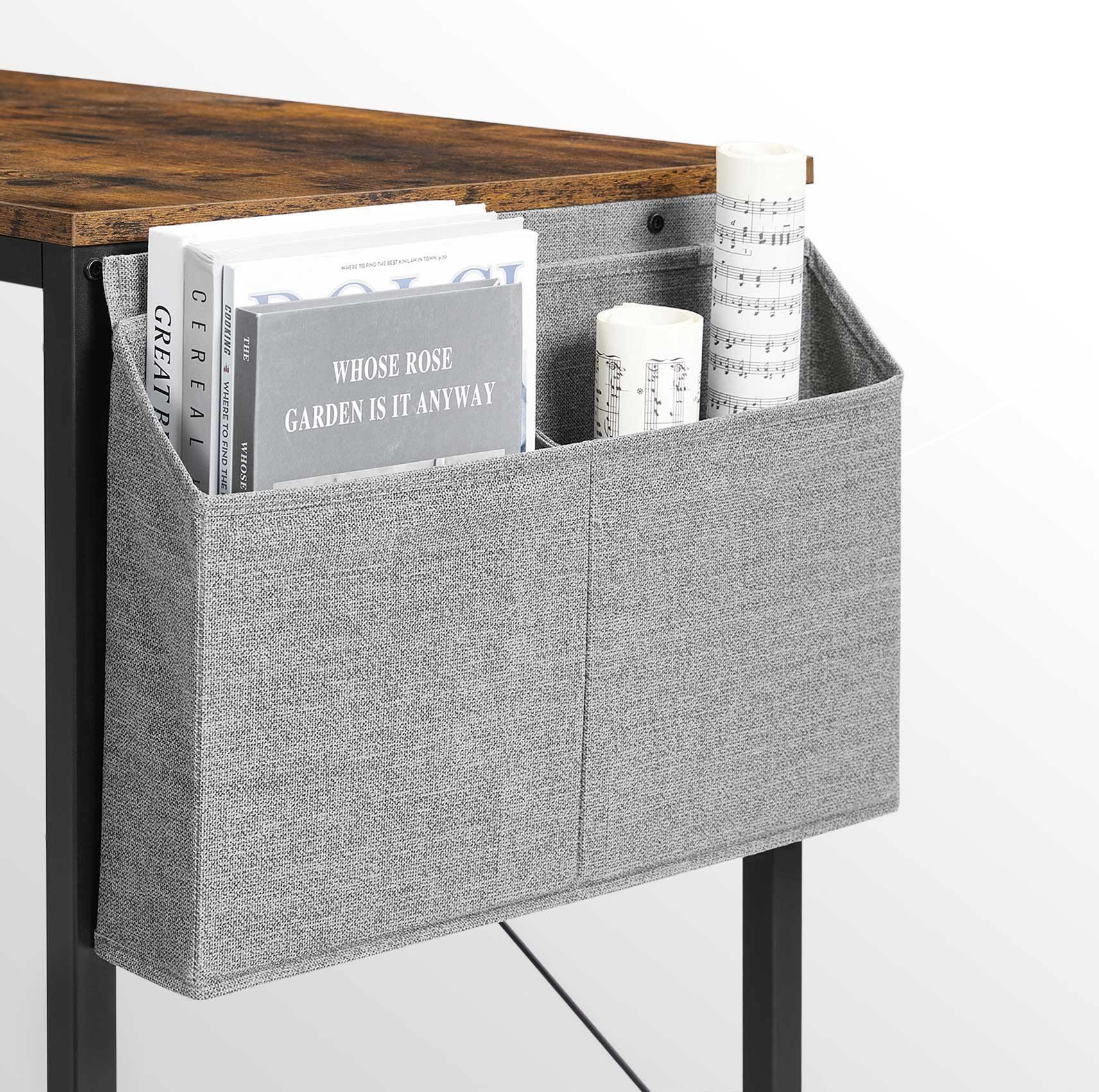 Industrial Writing Desk with Shelves & Storage Bag FredCo