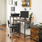 Industrial Writing Desk with Shelves & Storage Bag FredCo