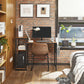 Industrial Writing Desk with Shelves & Storage Bag FredCo