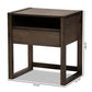 Inicio Modern and Contemporary Ash Brown Finished 1-Drawer Wood Nightstand FredCo