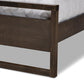Inicio Modern and Contemporary Charcoal Brown Finished Wood Queen Size Platform Bed FredCo