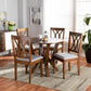 Irene Modern and Contemporary Grey Fabric Upholstered and Walnut Brown Finished Wood 5-Piece Dining Set FredCo