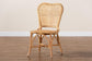 Irene Modern Bohemian Natural Rattan Dining Chair FredCo