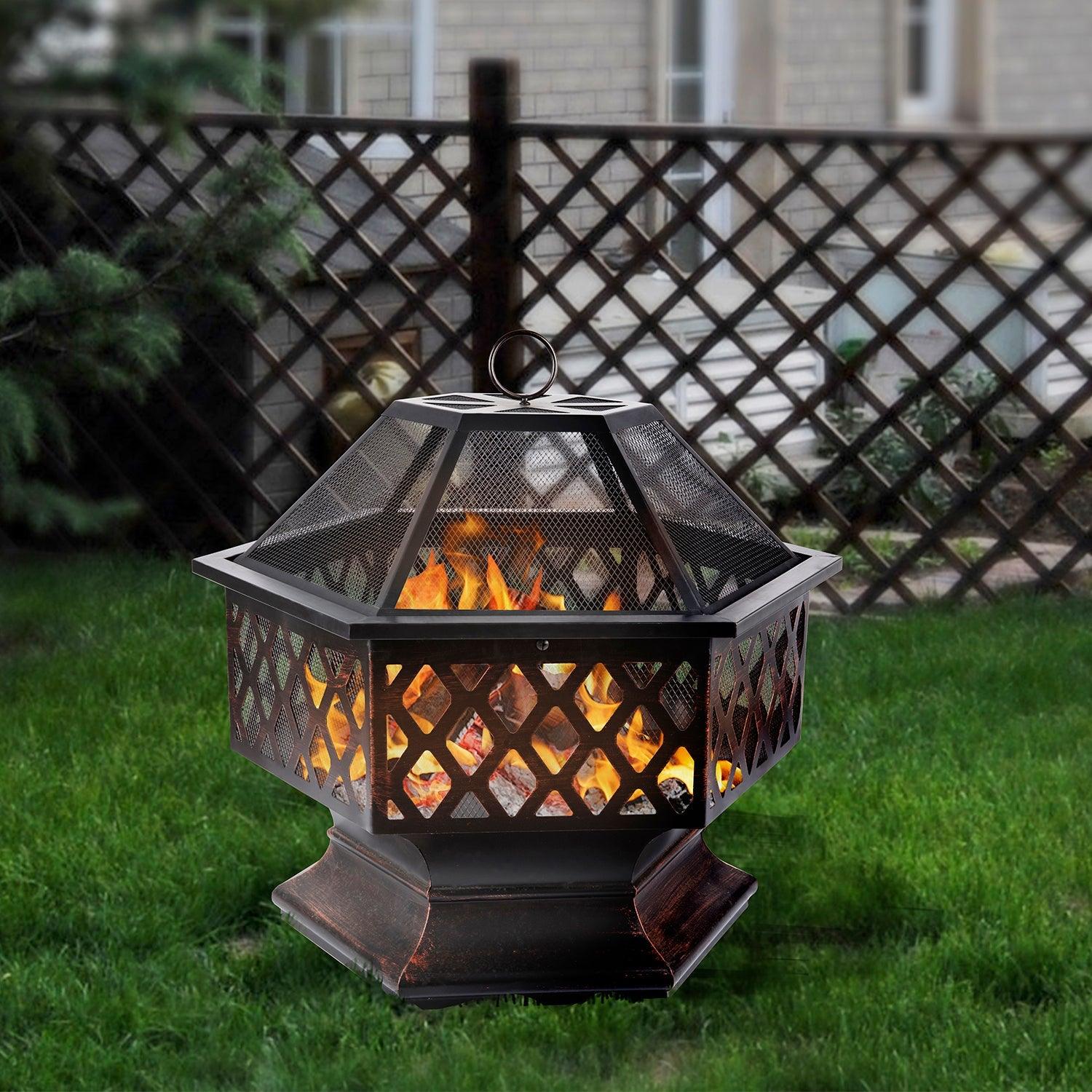 Iron Fire Pit Outdoor 24" FredCo