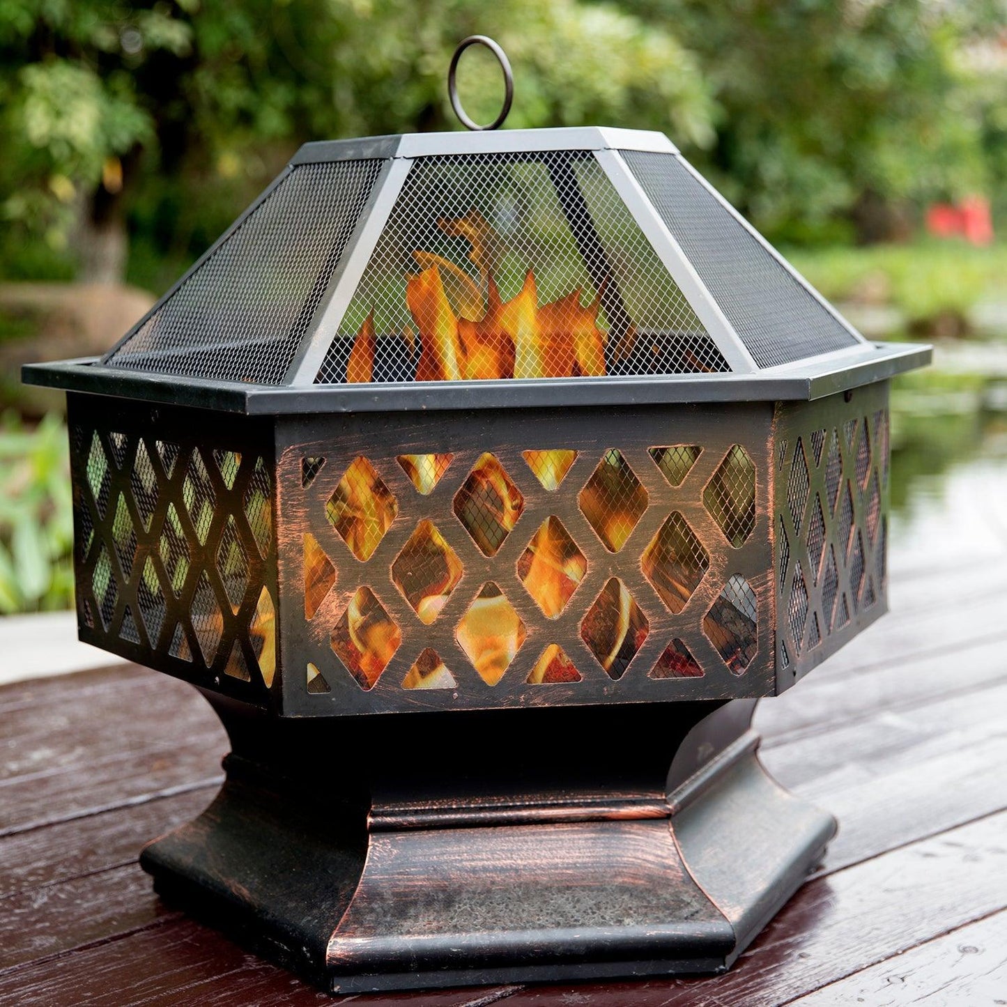 Iron Fire Pit Outdoor 24" FredCo