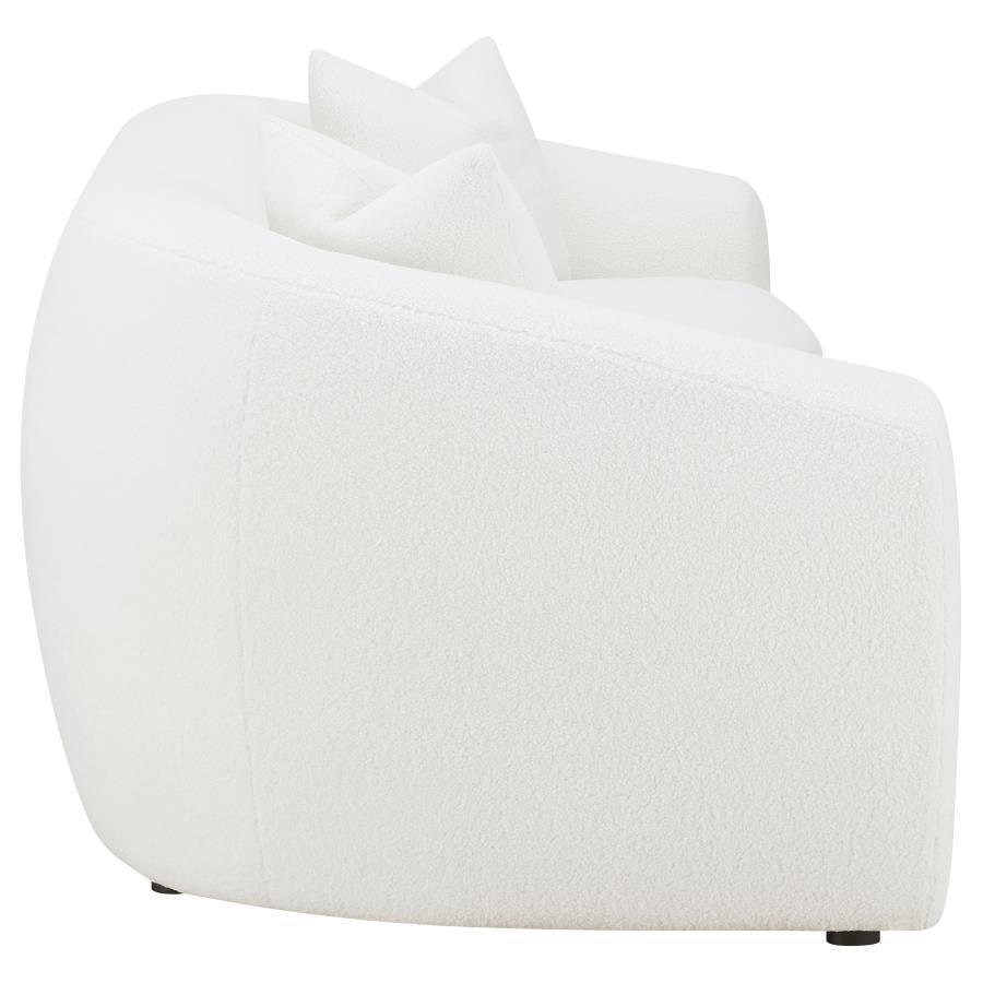 Isabella 2-piece Upholstered Tight Back Living Room Set White 509871-S2 Coaster FredCo