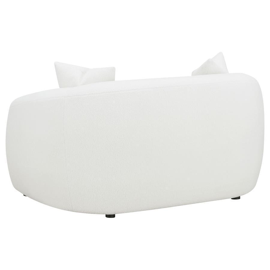 Isabella 2-piece Upholstered Tight Back Living Room Set White 509871-S2 Coaster FredCo