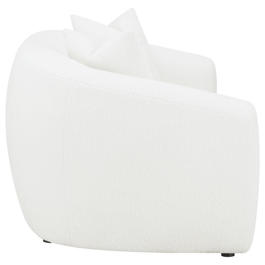 Isabella 2-piece Upholstered Tight Back Living Room Set White 509871-S2 Coaster FredCo