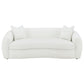 Isabella 2-piece Upholstered Tight Back Living Room Set White 509871-S2 Coaster FredCo