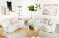 Isabella 2-piece Upholstered Tight Back Living Room Set White 509871-S2 Coaster FredCo