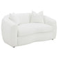 Isabella 2-piece Upholstered Tight Back Living Room Set White 509871-S2 Coaster FredCo