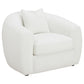 Isabella 3-piece Upholstered Tight Back Living Room Set White 509871-S3 Coaster FredCo