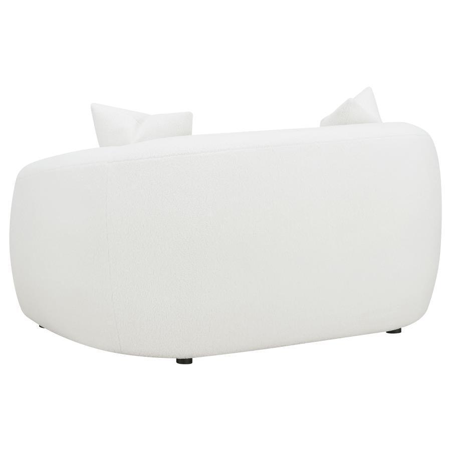 Isabella 3-piece Upholstered Tight Back Living Room Set White 509871-S3 Coaster FredCo