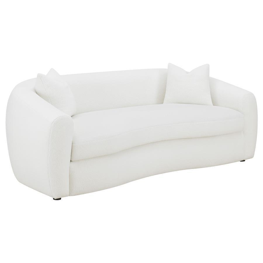 Isabella 3-piece Upholstered Tight Back Living Room Set White 509871-S3 Coaster FredCo