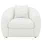 Isabella 3-piece Upholstered Tight Back Living Room Set White 509871-S3 Coaster FredCo