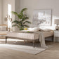 Iseline Modern and Contemporary Antique Grey Finished Wood King Size Platform Bed Frame FredCo