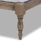 Iseline Modern and Contemporary Antique Grey Finished Wood Queen Size Platform Bed Frame FredCo