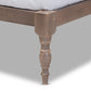 Iseline Modern and Contemporary Antique Oak Finished Wood King Size Platform Bed Frame FredCo