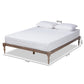Iseline Modern and Contemporary Antique Oak Finished Wood Queen Size Platform Bed Frame FredCo