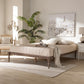 Iseline Modern and Contemporary Antique Oak Finished Wood Queen Size Platform Bed Frame FredCo