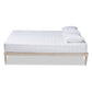 Iseline Modern and Contemporary Antique White Finished Wood King Size Platform Bed Frame FredCo