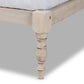 Iseline Modern and Contemporary Antique White Finished Wood King Size Platform Bed Frame FredCo