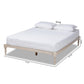Iseline Modern and Contemporary Antique White Finished Wood King Size Platform Bed Frame FredCo