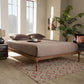 Iseline Modern and Contemporary Walnut Brown Finished Wood Queen Size Platform Bed Frame FredCo
