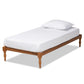 Iseline Modern and Contemporary Walnut Brown Finished Wood Twin Size Platform Bed Frame FredCo