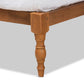 Iseline Modern and Contemporary Walnut Brown Finished Wood Twin Size Platform Bed Frame FredCo
