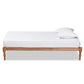 Iseline Modern and Contemporary Walnut Brown Finished Wood Twin Size Platform Bed Frame FredCo