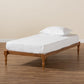 Iseline Modern and Contemporary Walnut Brown Finished Wood Twin Size Platform Bed Frame FredCo
