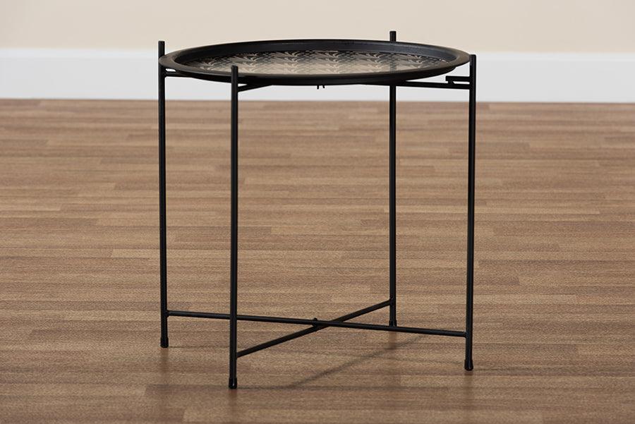 Ivana Modern and Contemporary Black Finished Metal Plant Stand FredCo
