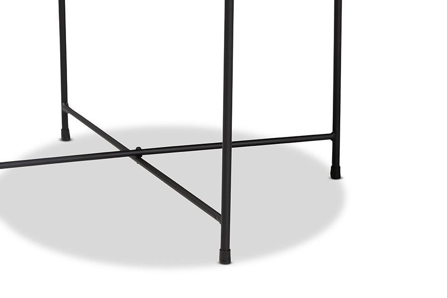 Ivana Modern and Contemporary Black Finished Metal Plant Stand FredCo