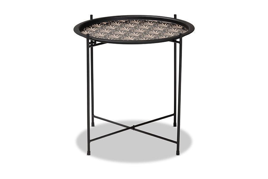 Ivana Modern and Contemporary Black Finished Metal Plant Stand FredCo