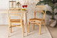 Ivora Modern Bohemian Natural Brown Rattan 2-Piece Dining Chair Set FredCo