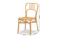 Ivora Modern Bohemian Natural Brown Rattan 2-Piece Dining Chair Set FredCo