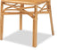 Ivora Modern Bohemian Natural Brown Rattan 2-Piece Dining Chair Set FredCo