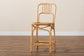 Ivora Modern Bohemian Natural Brown Rattan Counter Stool FredCo