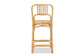 Ivora Modern Bohemian Natural Brown Rattan Counter Stool FredCo
