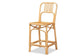 Ivora Modern Bohemian Natural Brown Rattan Counter Stool FredCo