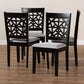 Jackson Modern and Contemporary Grey Fabric Upholstered and Espresso Brown Finished Wood 4-Piece Dining Chair Set FredCo
